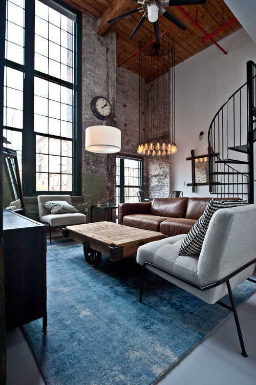 industrial design style living room