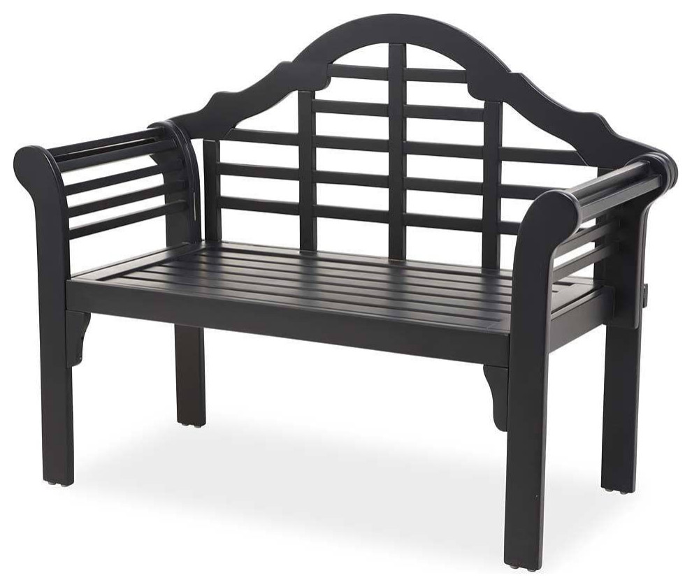 Lutyens Eucalyptus Wood Garden Bench Transitional Outdoor Benches