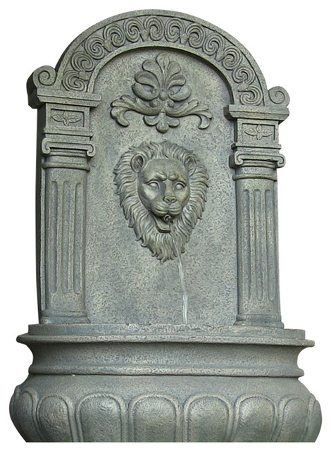 Sunnydaze Imperial Lion Solar Wall Fountain 32 Tall Color Options Sunnydaze Imperial Lion Solar Wall Fountain 32 Tall Color Options Available Traditional Outdoor Fountains And Ponds By Serenity Health Home Decor
