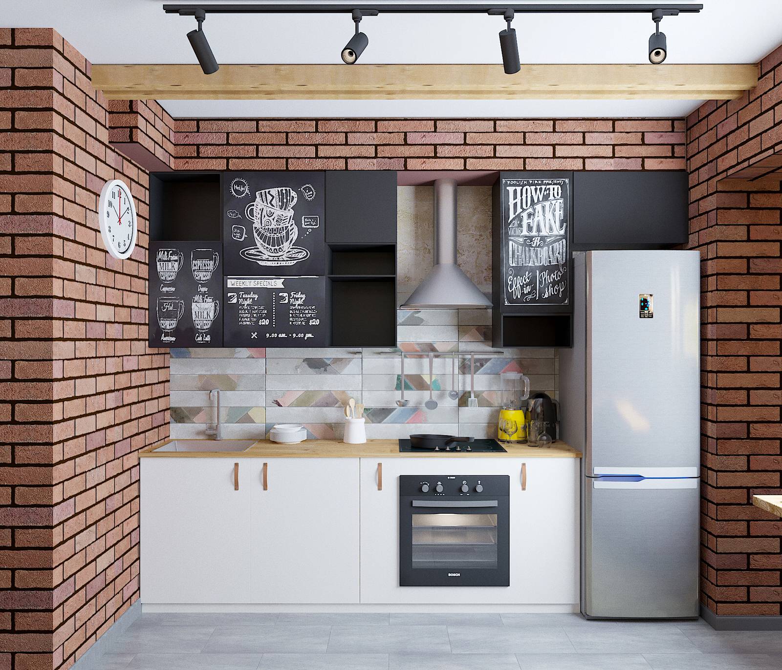 Проект квартиры в стиле лофт в Москве