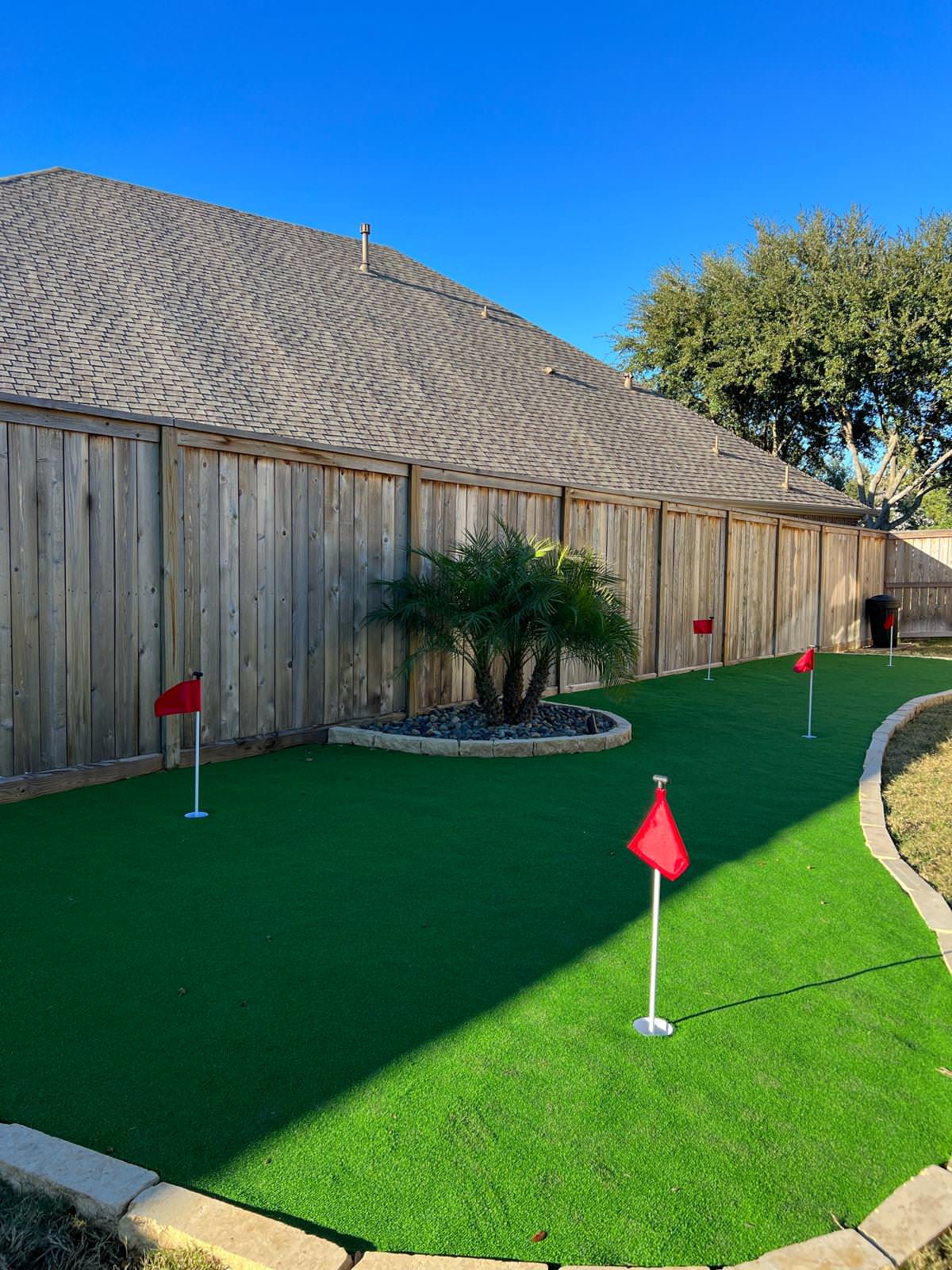 Putting Green, Backyard Paradise and Front yard Makeover in Fulshear!