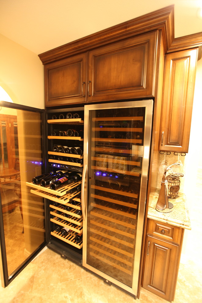 This is an example of a traditional wine cellar in Los Angeles.