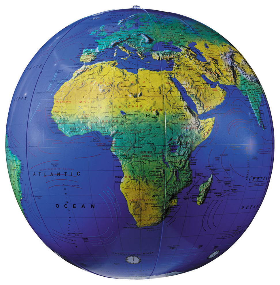 Inflatable Topographical World Globe