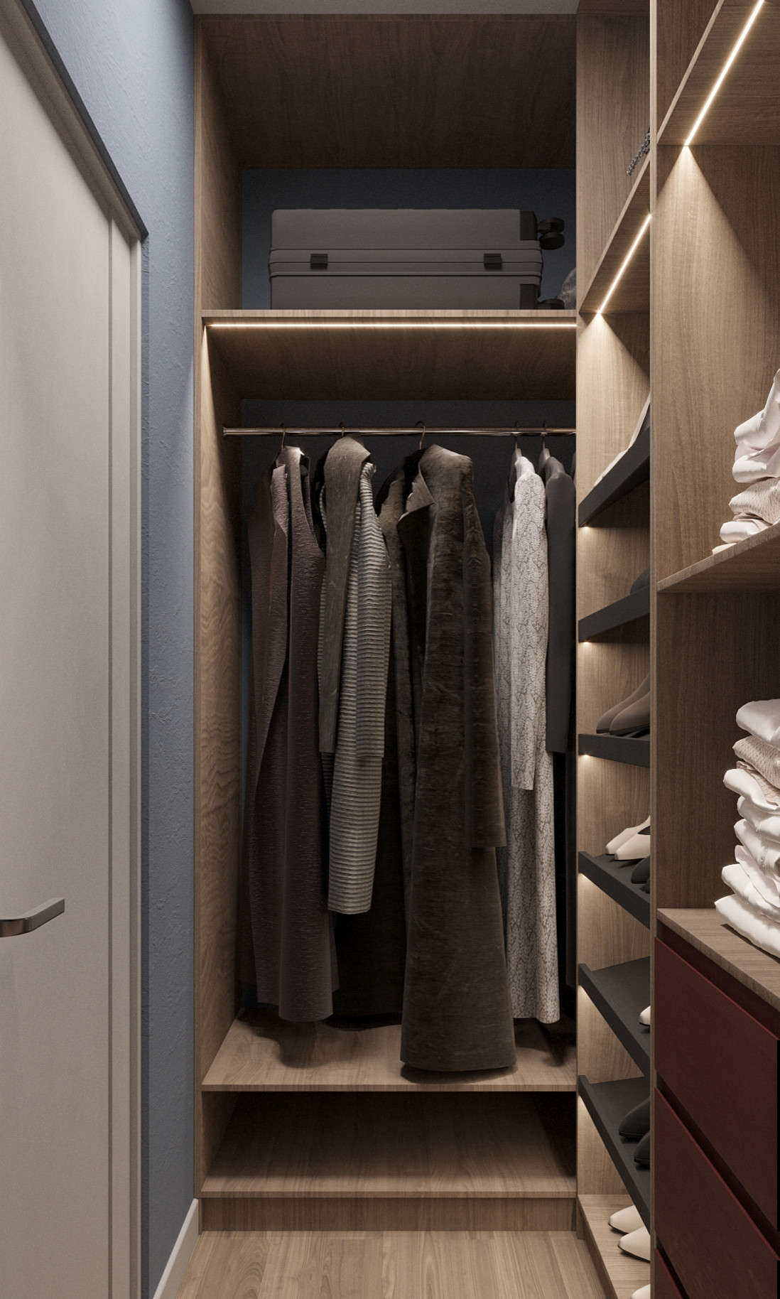 Маленькая гардеробная комната