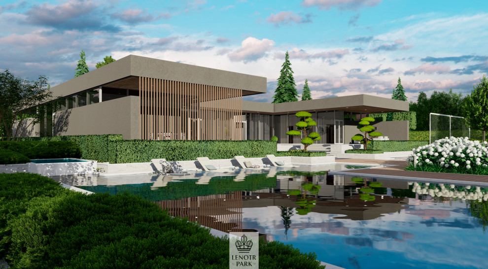 Современный сад в Подмосковье