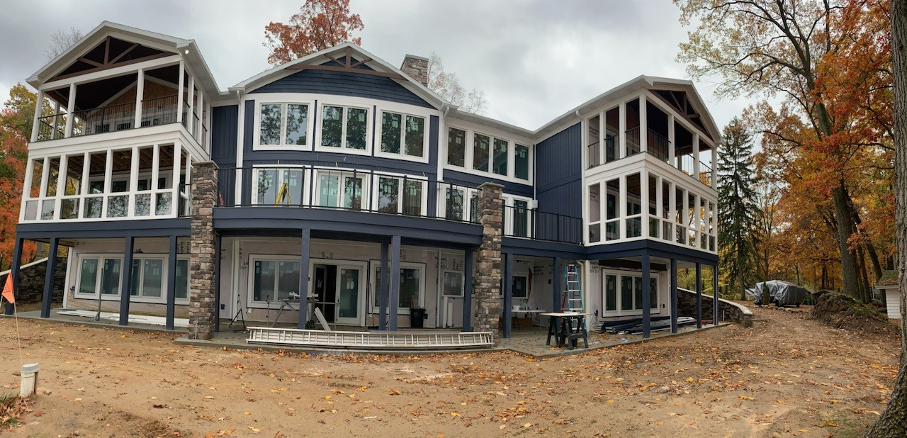 Modern Farm House Lakefront Estate - Construction Progress
