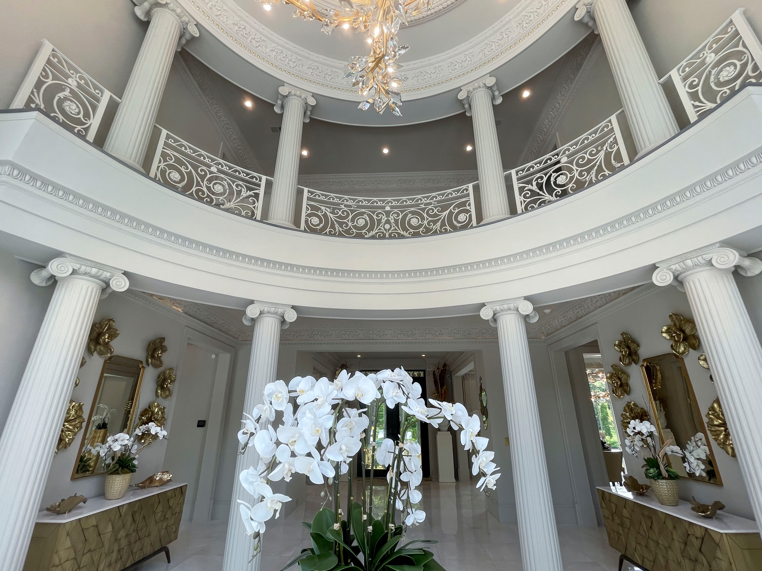 104_Curved Staircases in 18th Century French Inspired Mansion, Mclean VA 22101