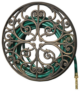 bronze garden hose holder