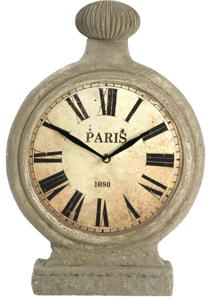 Plaster Clock Farmhouse Desk And Mantel Clocks by HedgeApple Houzz