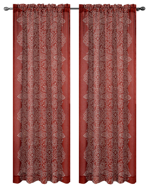 Bandhini Drapery Curtain Panels Transitional Curtains By