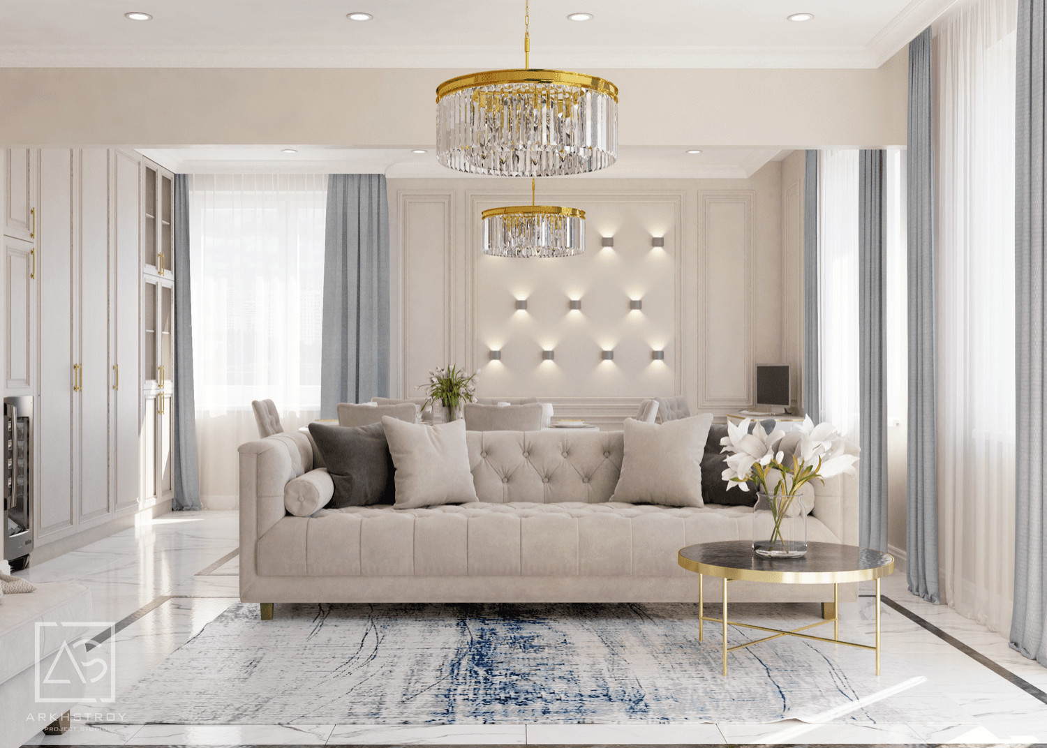 2-х комнатная квартира в Классическом стиле