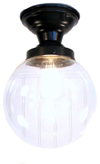 Biddeford I Large Clear Semi Flush Ceiling Light Traditional Biddeford I Large Clear Semi Flush Ceiling Light Oil Rubbed Bronze