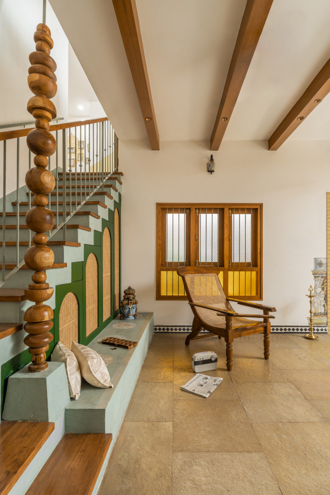 Design ideas for a tropical staircase in Bengaluru.