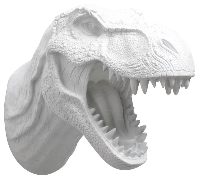 Faux Resin T Rex Head Wall Mount Contemporary Sculptures By White Taxidermy Houzz - Wall Mounted T Rex Dinosaur Head Faux Resin T Rex Head Wall Mount Contemporary Sculptures By White Taxidermy Houzz - Wall Mounted T Rex Dinosaur Head