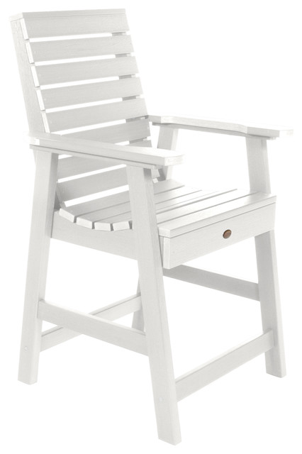 Weatherly Counter-Height Armchair, White