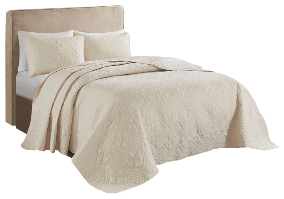 510 Design Oakley 3 Piece Reversible Bedspread Set Fullqueen Transitional Quilts And Quilt 