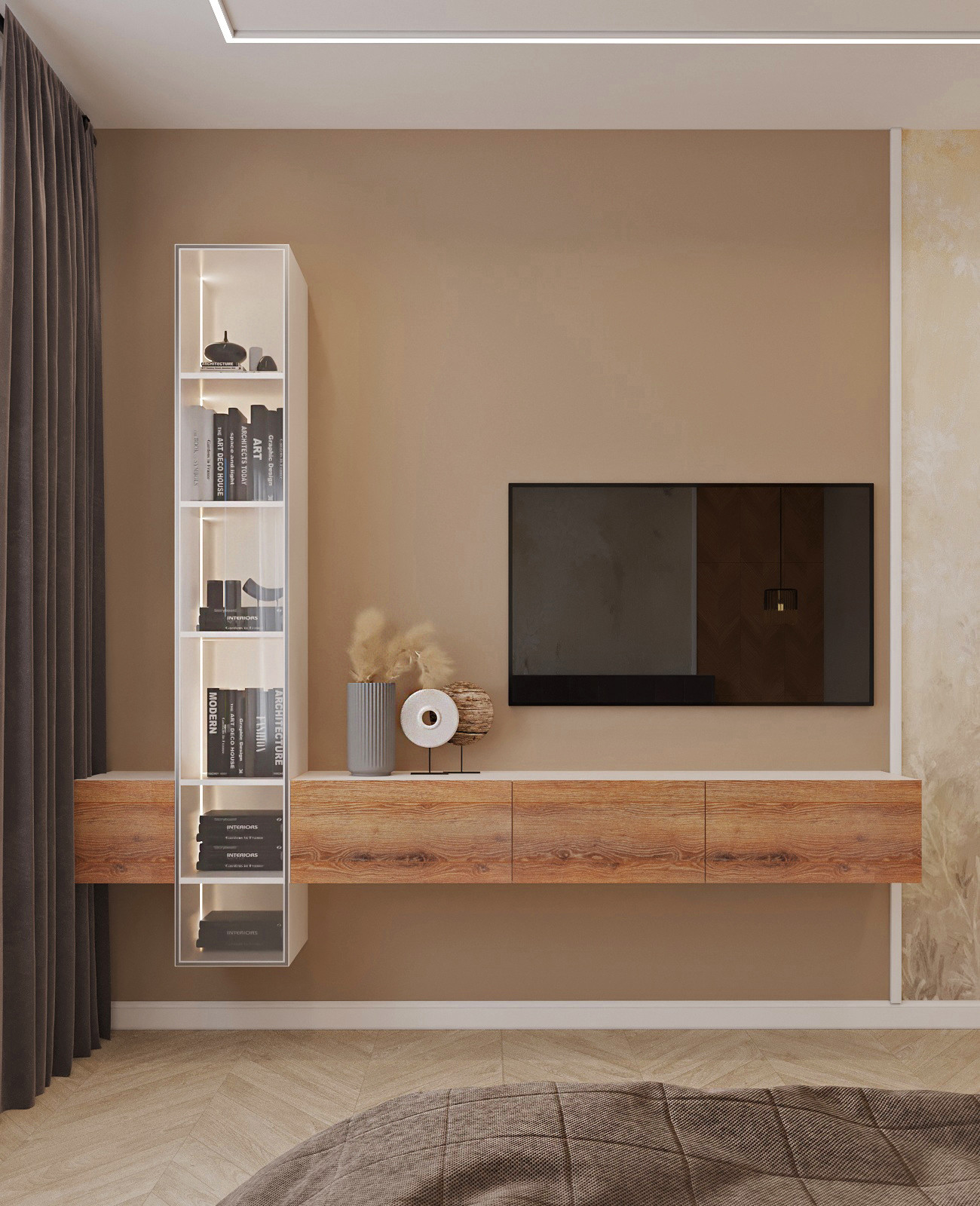 Спальня с гардеробной (2х комнатная квартира)