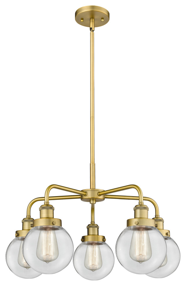 Innovations Beacon 5 24" Chandelier Brushed Brass