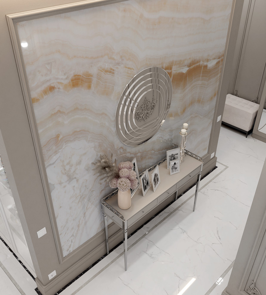 Гостиная в современном стиле в ЖК "Сердце Столицы"