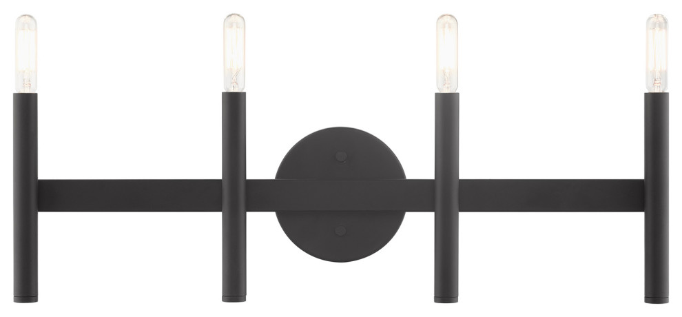 Black Mid Century Modern, Urban, Scandinavian, Minimal Vanity Sconce ...
