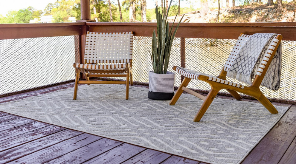 Indoor/Outdoor Claudia Area Rug, 4'x6' Scandinavian Outdoor Rugs