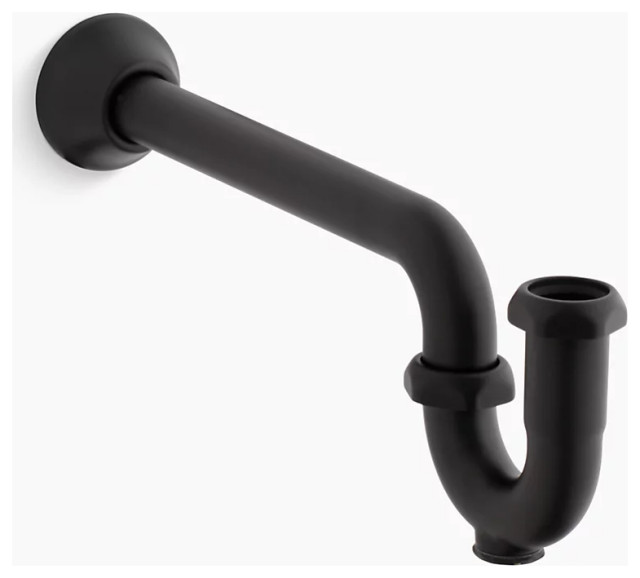 Kohler 9018-BL Adjustable 1-1/4" P-Trap With Long Tubing Outlet - Bathroom Sink And Faucet Parts ...