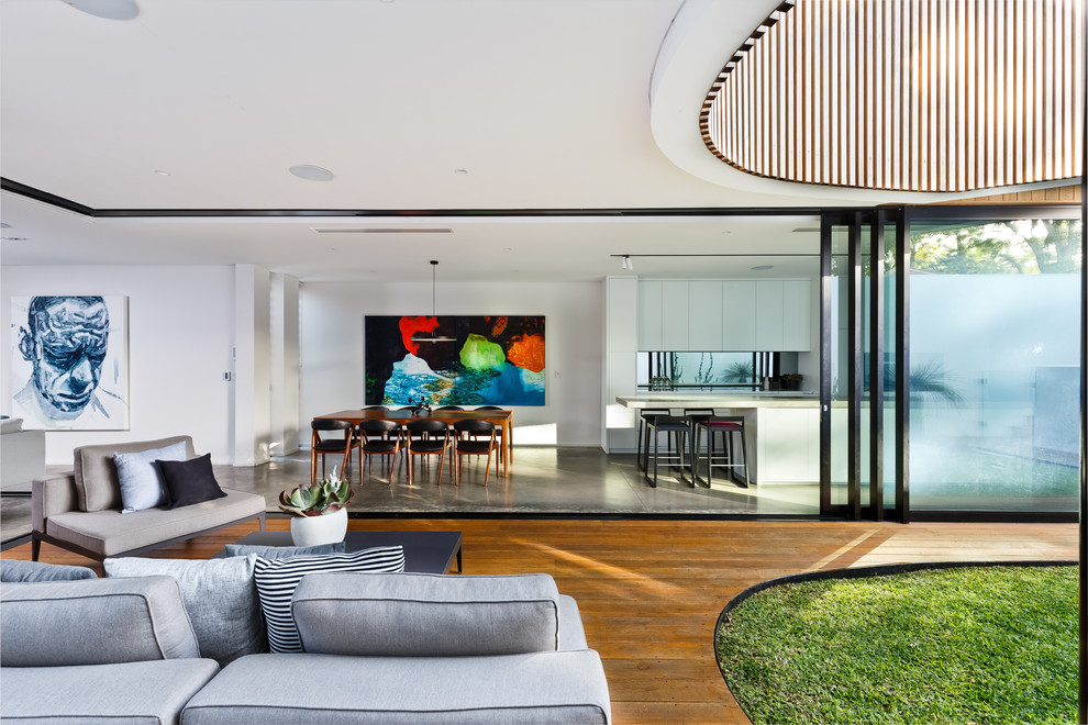 Inspiration for a contemporary home design in Perth.