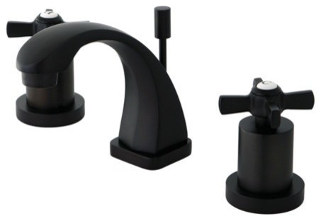 Oil Rubbed Bronze Kingston Brass KB955PL Mini Widespread Lavatory Faucet and Pop-Up