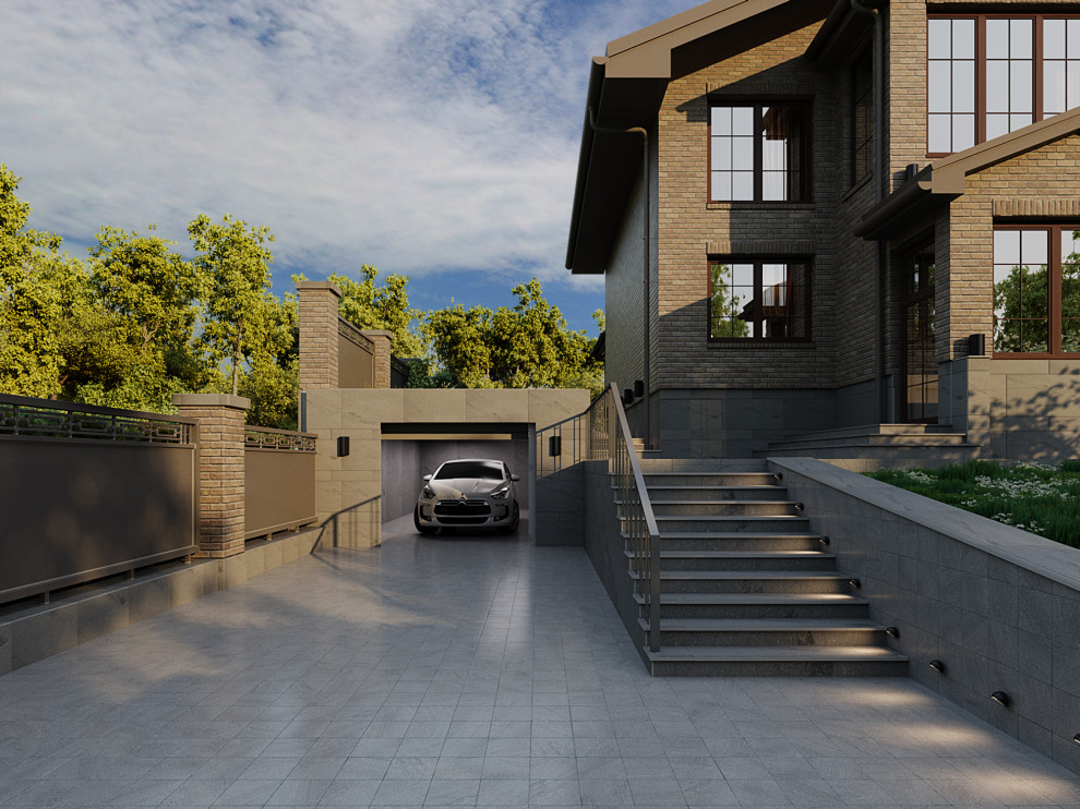 Организация рельефа и реконструкция фасада дома.