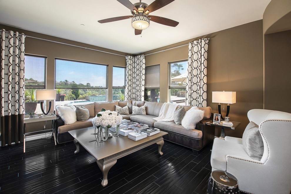 Home design - transitional home design idea in Orange County