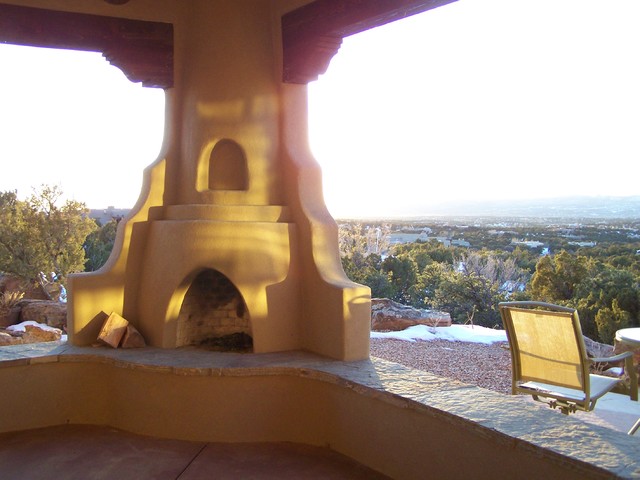 Outdoor Fireplace Mediterranean Patio Denver By Wilder