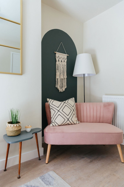 Snug with painted arch modern-living-room