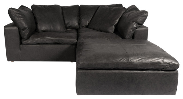 Clay Nook Modular Sectional With, Divani Casa Hickman Modern Dark Grey Fabric Sectional Sofa