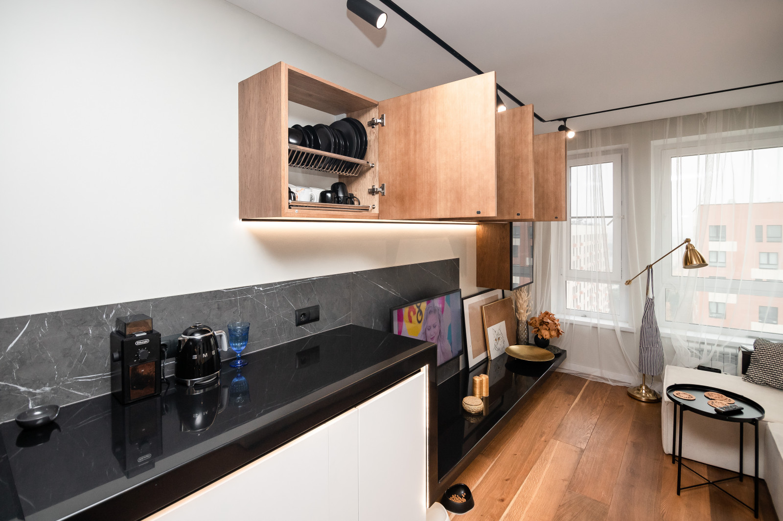 Кухня-гостиная в стиле минимализм