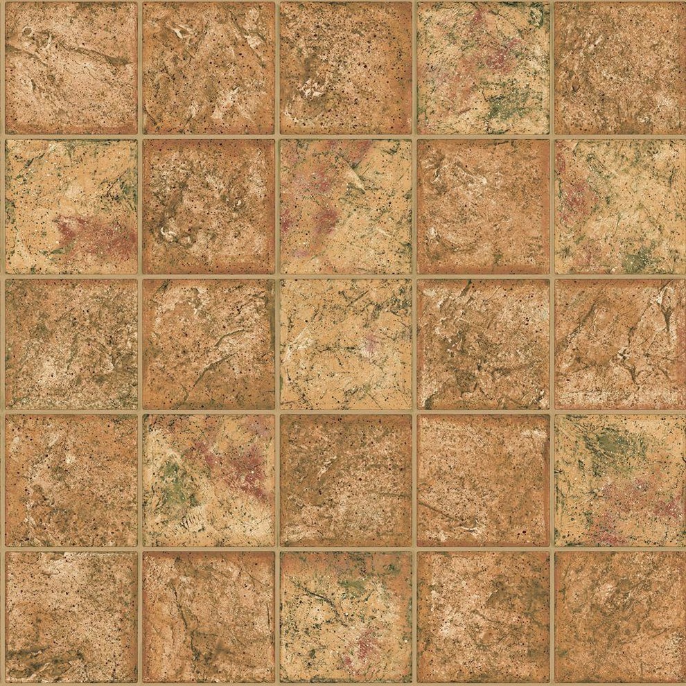 The Wallpaper Company Brown Earth Tone Ceramic Tile Wallpaper