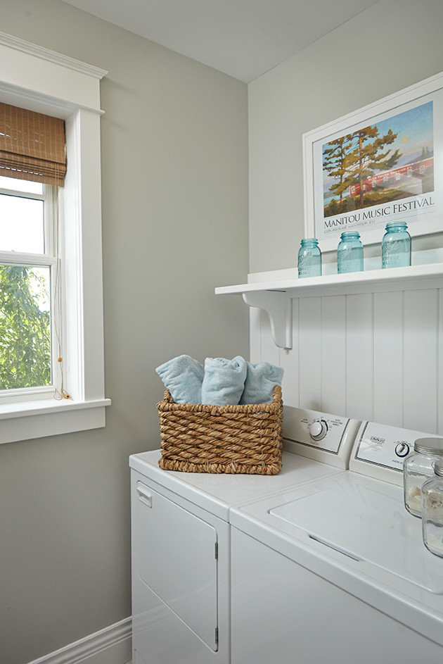 Laundry Area - Beach Style - Laundry Room - Grand Rapids - by Villa Decor