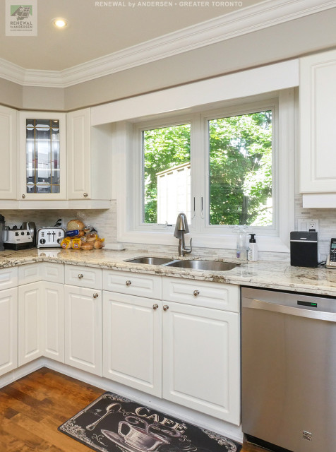 Beautiful Kitchen with New White Windows - Renewal by Andersen Greater Toronto, koek