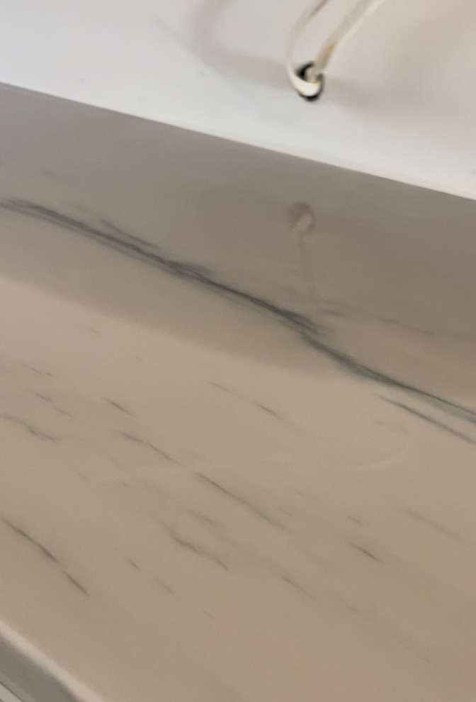 Quartzite counter stained from fabrication