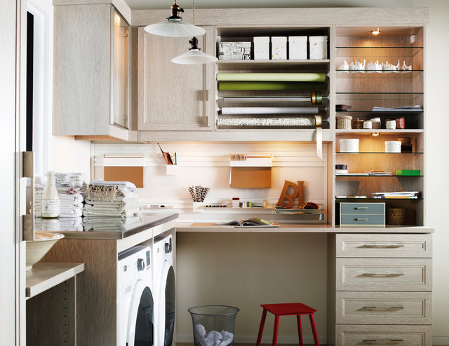 Scottsdale Laundry and Craft Room transitional-home-office