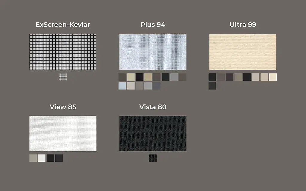 Exterior Shade Fabric Options