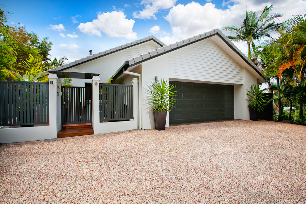 Photo of a large modern attached two-car garage in Brisbane.