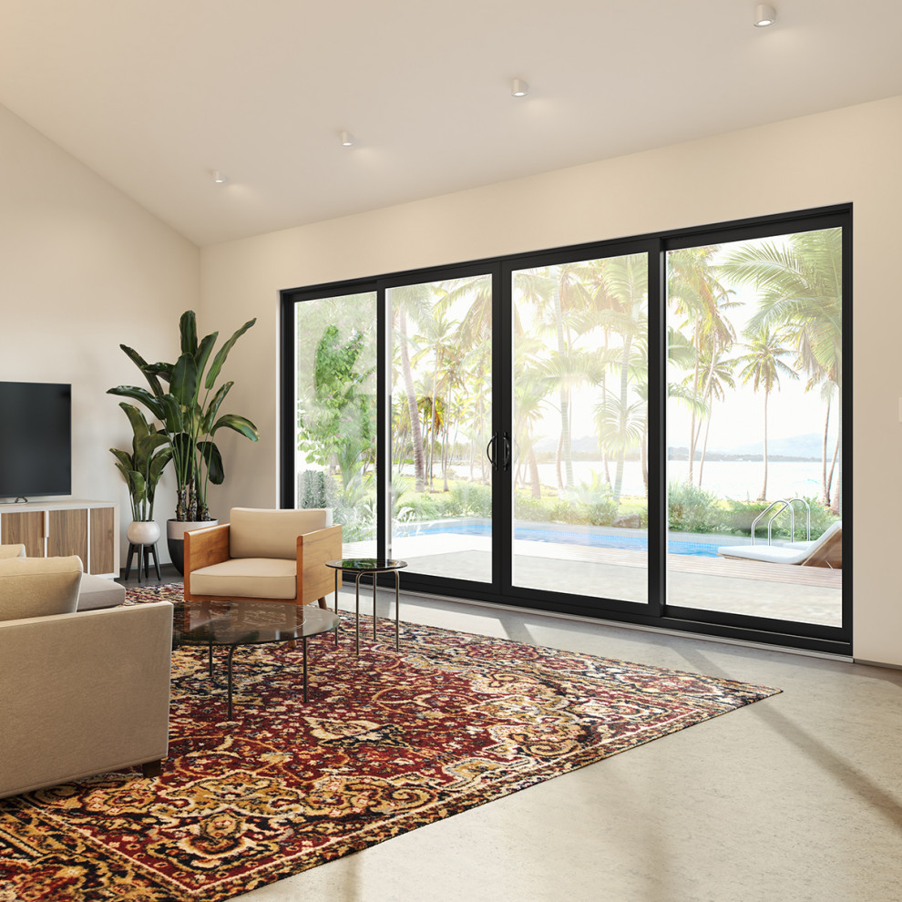 MI Windows and Doors 1600 Series Multi-Slide Patio Door with Black ...