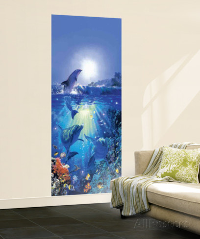 Dolphin in the Sun Giant Mural Poster