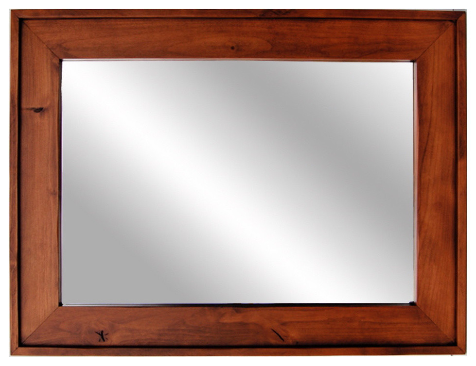 Wooden Mirror, Cherry Wood Stained Mirror, Mapleton Style, 30x42