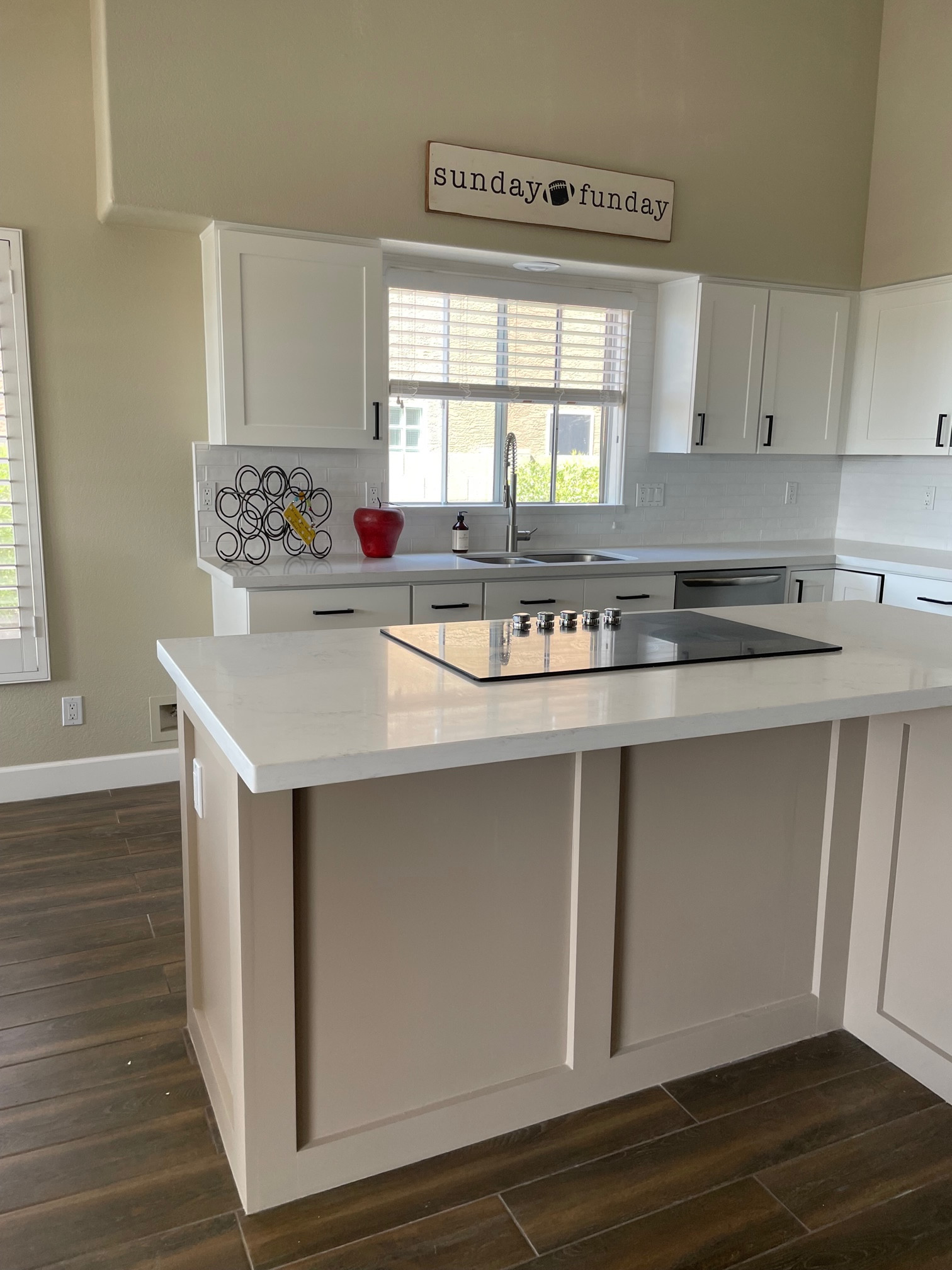 Kitchen White Reface with Island Wrap