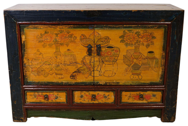 Consigned Antique Chinese Mongolia Cabinet/Buffet Table, Sideboard - Asian  - Buffets And Sideboards - by Golden Treasures Antiques and Collectibles  Inc | Houzz