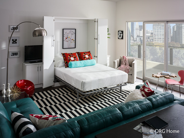 Modern bedroom in Boston.