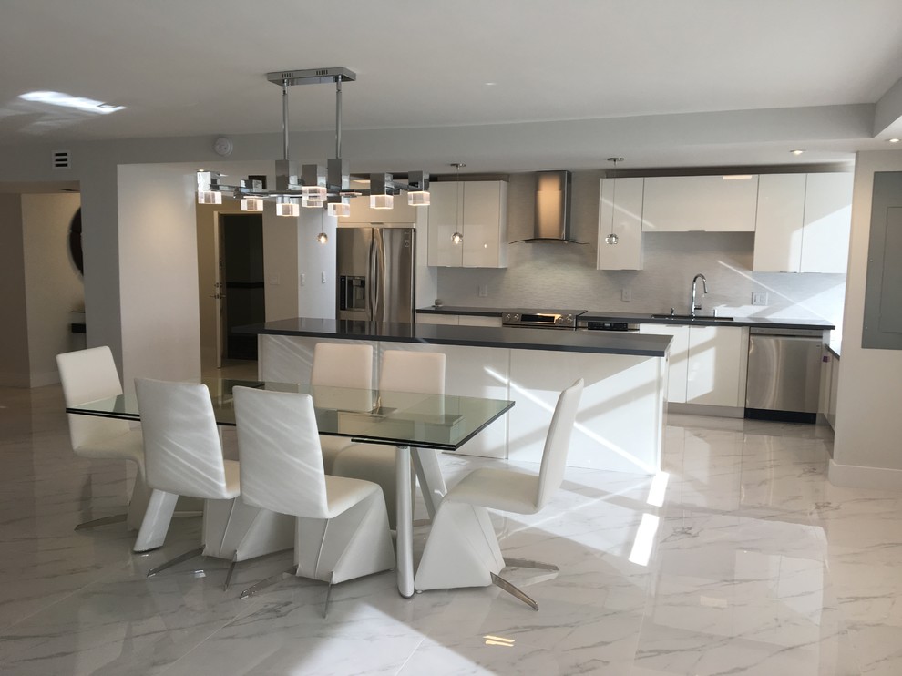The kitchen island