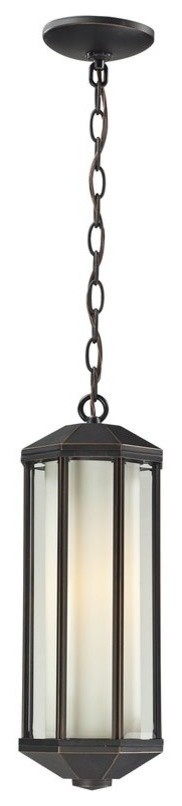 Cylex One-Light Oil Rubbed Bronze Outdoor Chain Pendant Light