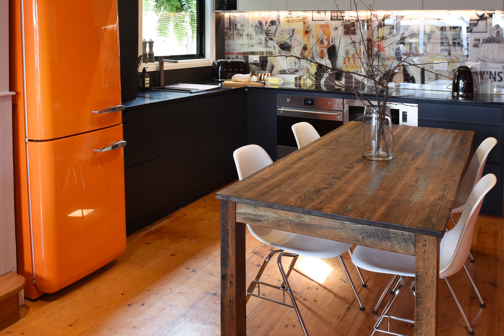 This is an example of an eclectic kitchen in Melbourne.